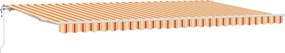 vidaXL Cort electric retractabil Galben și portocalie 600 × 300 cm