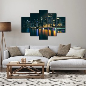 Tablou - Singapore noaptea (150x105 cm)