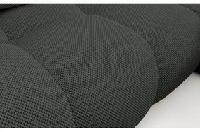 Canapea colțar extensibilă ALMADA, tapițată, cu spațiu de depozitare, în L, dreapta, antracit