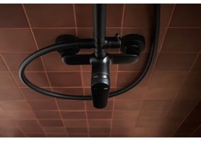 Set de duș cu baterie KFA Armatura 5556-910-81 OTAVA alamă/negru mat