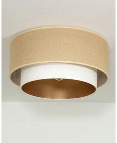 Plafonier SARTA 1xE27/60W/230V Ø 45 cm alb/iută