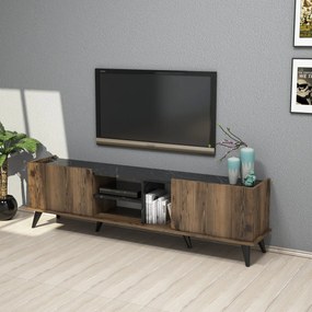 Masă TV Elegante Walnut Negru