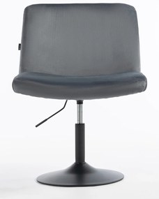 HR150N Scaun Grafit din Catifea cu Bază Neagră