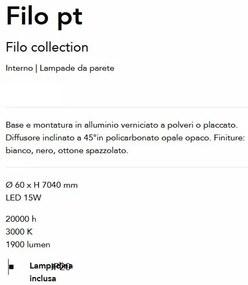 Lampa LED suspendata tip lampadar minimalist Filo pt alama