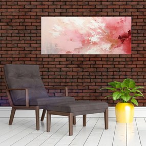 Tablou - Abstract roz (120x50 cm)