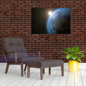 Tablou - Pământul privit din spațiu (90x60 cm)