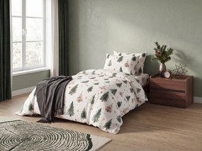 Lenjerie de pat din bumbac CHRISTMAS FOREST colorat Dimensiune lenjerie de pat: 70 x 90 cm | 140 x 220 cm
