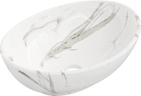 Mexen Elza chiuvetă de blat 40 x 33 cm, piatră albă - 21014082