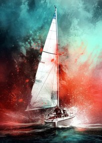 Ilustrație Yacht racing sport, Justyna Jaszke