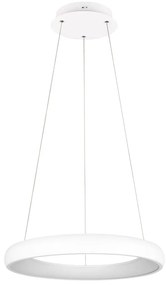 Lustră albă LED cu intensitate reglabilă cu abajur din metal ø 62 cm Cardona – Trio