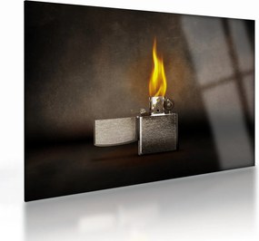 Tablou pe sticlă cu brichetă (70x50 cm)