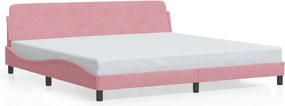 vidaXL Cadru de pat, Dover, roz, 200x200 cm, catifea