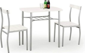 Set masa si 2 scaune LANCE, gri/alb