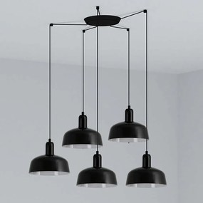 Lustra cu 5 pendule metal TATAWIN S neagra