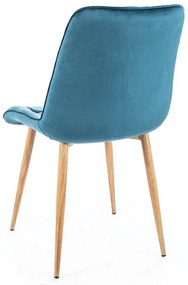 Scaun de bucaterie Chic D Velvet, turcoaz