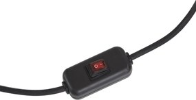 Lampă de podea de exterior Japandi neagră cu abajur din frânghie IP44 - Arc Jayla