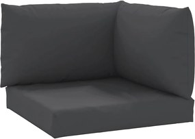 vidaXL Perne de canapea din paleți, 3 buc., negru, material textil