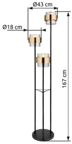 Lampadar Globo 15560S MILLEY 3xE27/60W/230V