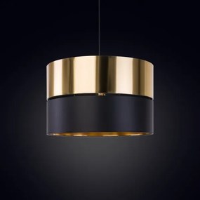 Lustră pe cablu HILTON 1xE27/25W/230V alamă/neagră