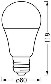 Bec LED antibacteriană A40 E27/9W/230V Wi-Fi, dimabil - Ledvance