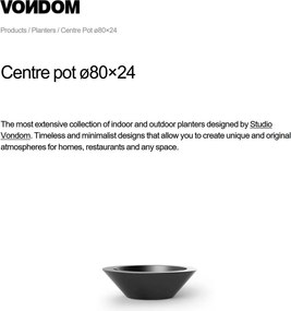 Ghiveci plante design decorativ modern exterior / interior CENTRE POT 80x24cm