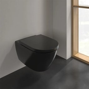 Vas WC suspendat, Villeroy&amp;Boch, Subway 2.0, direct flush, negru mat