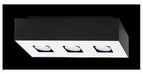 Plafonieră Sollux Hydra, negru