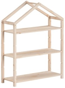 Bibliotecă de copii în culoare naturală din lemn de pin 111x141x40 cm Dallas – Vipack