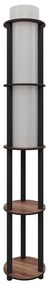 Lampadar cu polițe NOTO, 1xE27/40W/230V, maro/negru