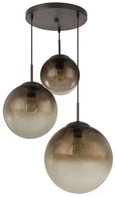 Lustra cu 3 pendule design modern Varus maro, chihlimbar