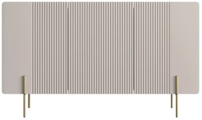 Comodă Malmi 150 cm - cashmir / crema bianca / picioare aurii