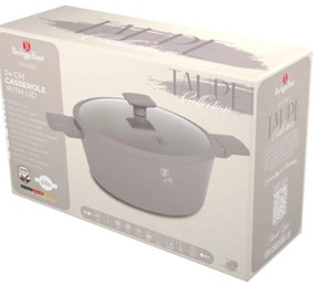 Oală cu capac 24 cm, 4.1L – Berlinger Haus Taupe Collection BH 8101, antiaderentă, pentru gătit zilnic sănătos, design modern