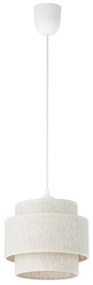 Lustră suspendată pe cablu BOHO 1xE27/60W/230V Ø 20 cm albă