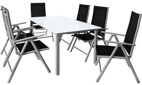 Deuba Set de grădină Bern 1+6 din aluminiu - argintiu