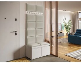 Mobilier pentru hol Kendora 80 (cu 12 buc panouri tapițate Pazara 40x30) (manila 02). Promo -16%. 1054009