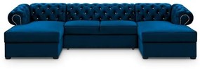 Coltar extensibil forma U albastru inchis Versace