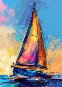 Ilustrație Yacht racing sport, Justyna Jaszke