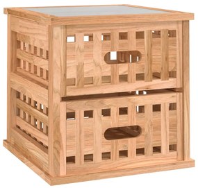 vidaXL Dulap noptieră, 34x34x34 cm, lemn masiv de nuc