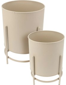 Set de suporturi metalice pentru flori Celano bej,2 buc.