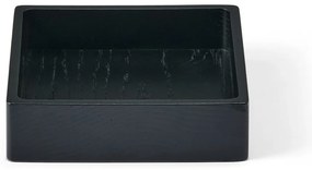 Cutie de depozitare neagră din lemn, decorativă 11x11x3 cm Square S – LIND DNA