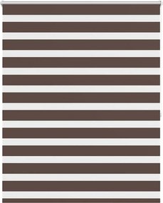 vidaXL Jaluzea Zebră 140,9x175 cm Lățime material 136,7 cm, culoare cafea