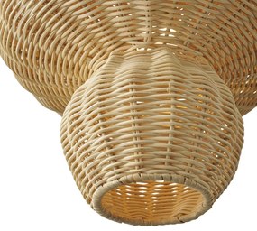 Lustra suspendata design decorativ natural din ratan Allie