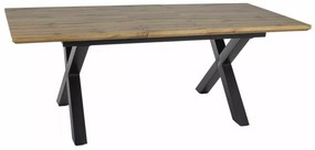 Masa extensibila Xaviero II stejar artizan/negru L160-240xl90 cm