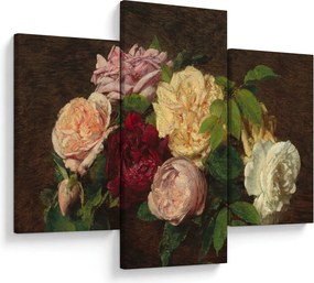 Tablou - Henri Fantin-Latour, Roses de Nice on a Table, reproducere (90x60 cm)
