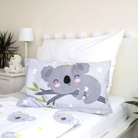 Lenjerie de pat pentru copii gri din bumbac pentru pătuț 100x135 cm Koala "Sweet Dreams" – Jerry Fabrics