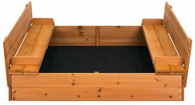 Lada de nisip din lemn cu bancute