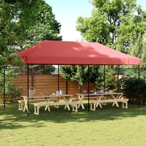 vidaXL Cort de petrecere pliabil Pop-Up, 580x292x315 cm, vișiniu