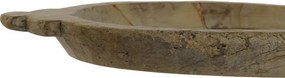 Centru de masă decorativ tip piesă unică, stil natural rustic, culoare natur, din lemn de tec, „Teak”