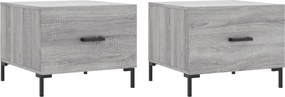 vidaXL Măsuțe de cafea, 2 buc., gri sonoma, 50x50x40 cm, lemn compozit