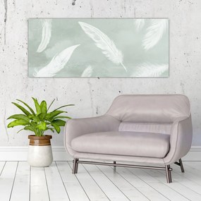 Tablou - Pene albe (120x50 cm)
